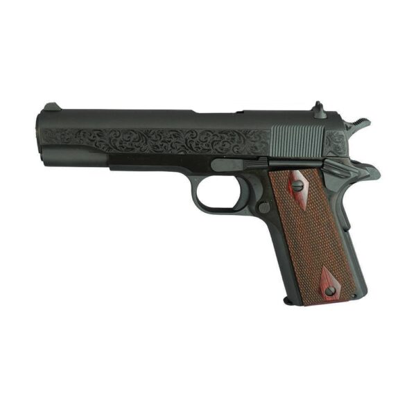 Colt 1911 Gov't Model Handgun .45 ACP 7rd Magazine 5" Barrel Black with Filigree Frame and Barrel - Precision Shot Firearms
