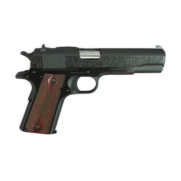 Colt 1911 Gov't Model Handgun .45 ACP 7rd Magazine 5" Barrel Black with Filigree Frame and Barrel - Precision Shot Firearms