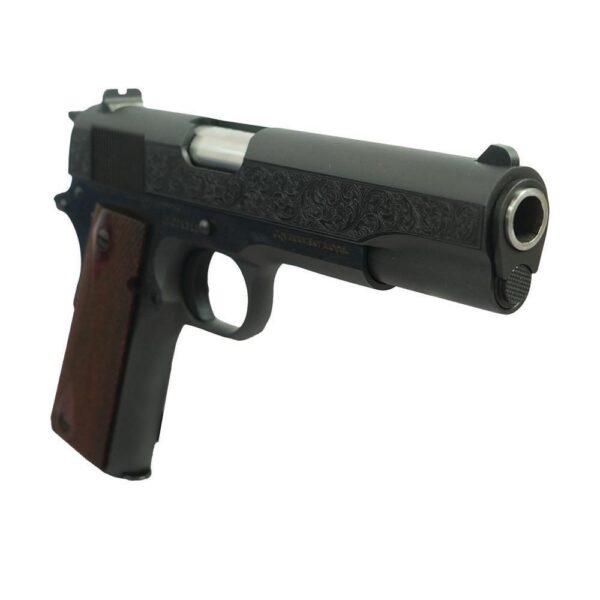 Colt 1911 Gov't Model Handgun .45 ACP 7rd Magazine 5" Barrel Black with Filigree Frame and Barrel - Precision Shot Firearms
