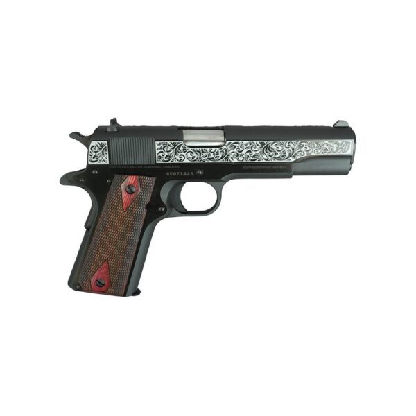 Colt 1911 Gov't Model Handgun .45 ACP 7rd Magazine 5" Barrel Two Tone with Filigree Frame and Barrel - Precision Shot Firearms