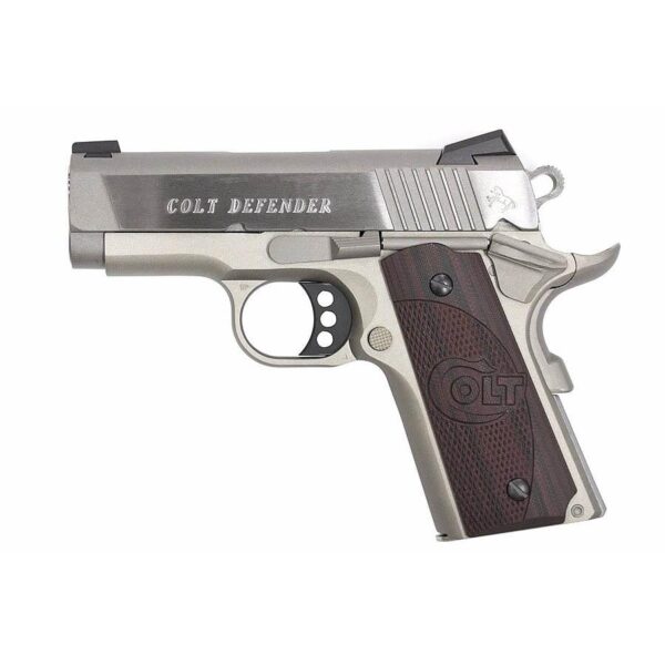 Colt Defender Handgun .45 Auto 7rd Magazine 3" Barrel AnodizeStainless Finish - Precision Shot Firearms
