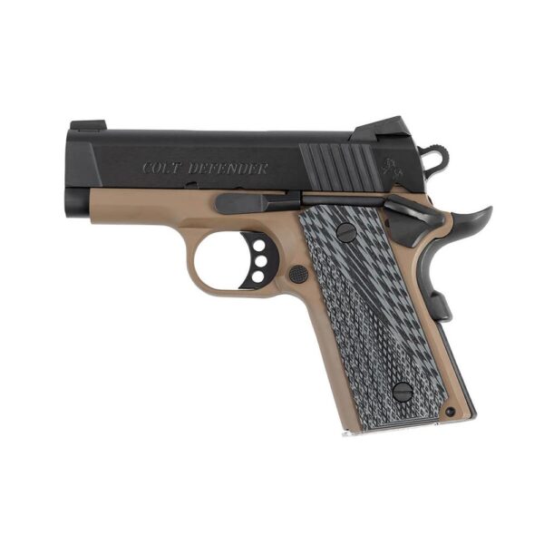 Colt Defender Handgun .45 Auto 7rd Magazine(1) 3" Barrel FDE Cerakote Frame/Black Slide - Precision Shot Firearms