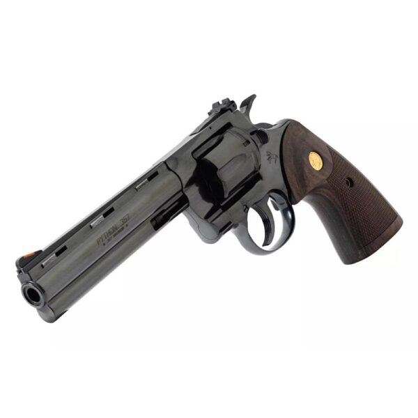 Colt Python Blued Handgun .357 Mag 6rd Capacity 6" Barrel Walnut Target Grips - Precision Shot Firearms
