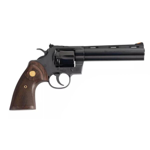 Colt Python Blued Handgun .357 Mag 6rd Capacity 6" Barrel Walnut Target Grips - Precision Shot Firearms