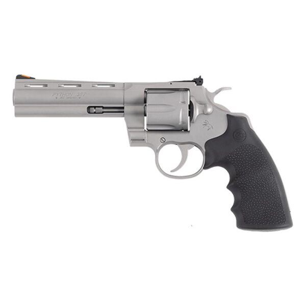 Colt Python 357 Handgun .357 Mag 6rd Capacity 5" Barrel Matte Stainless with Black Hogue Grips - Precision Shot Firearms