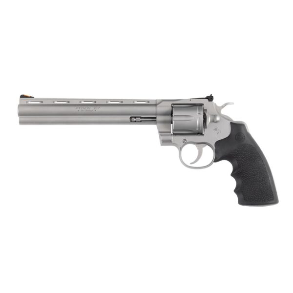 Colt Python Handgun .357 Mag 6rd Capacity 8" Barrel Matte Stainless Steel with Black Grip - Precision Shot Firearms