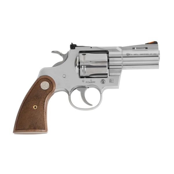 Colt Python Handgun .357 6rd Capacity 2.5" Barrel Stainless Steel with Wood Grips CA Compliant - Precision Shot Firearms