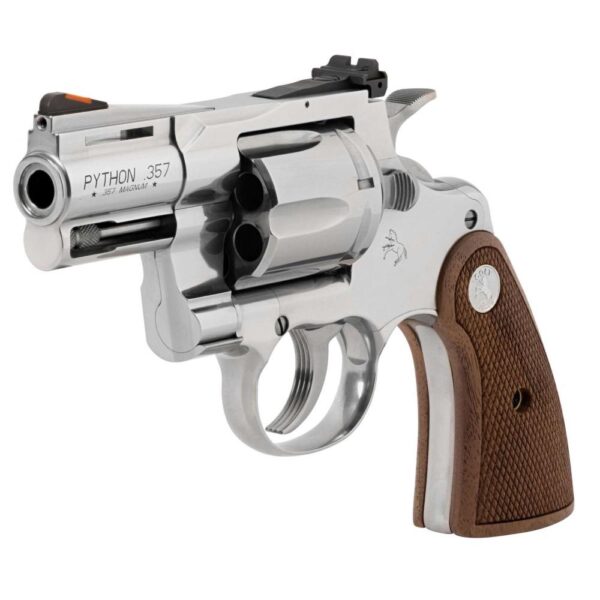 Colt Python Handgun .357 6rd Capacity 2.5" Barrel Stainless Steel with Wood Grips CA Compliant - Precision Shot Firearms