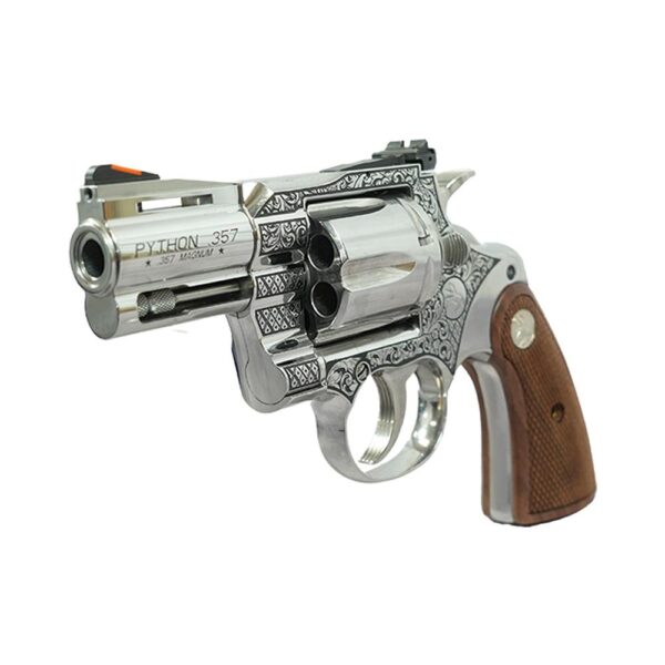 Colt Python Handgun .357 Mag 6rd Capacity 2.5" Barrel Historic Wood Medallion Grips with Filigree Frame and Barrel - Precision Shot Firearms