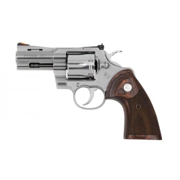 Colt Python Handgun .357 Mag 6rd Capacity 3" Barrel Stainless Finish Wood Grips - Precision Shot Firearms