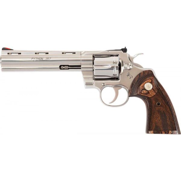 Colt Python Handgun .357 Mag 6rd Capacity 6" Barrel Stainless Finish Wood Grips - Precision Shot Firearms