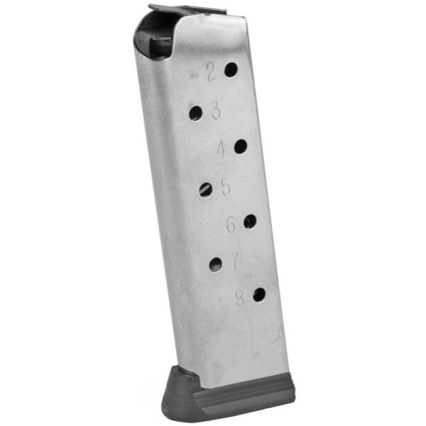 Colt 1911 Gov't/Commander Handgun Magazine Stainless with Base Pad .45 ACP 8/rd - Precision Shot Firearms