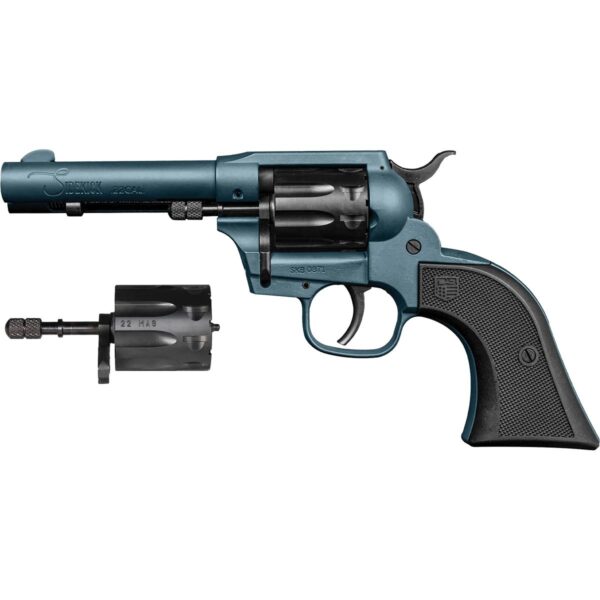 Diamondback Sidekick Checkered Polymer Grip Handgun .22 WMR/.22 LR 9rd Capacity 4.5" Barrel SA/DA Jesse James Blue - Precision Shot Firearms