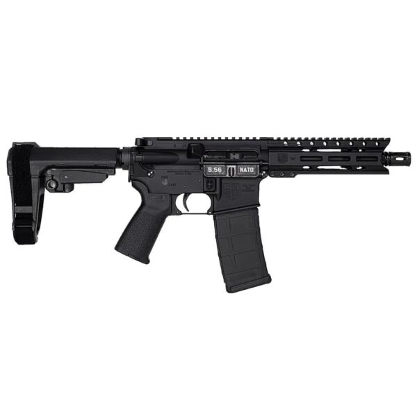 Diamondback DB15 Pistol 5.56mm 30rd Magazine(1) 7" Barrel 6" M-LOK Rail SBA3 Brace Black - Precision Shot Firearms