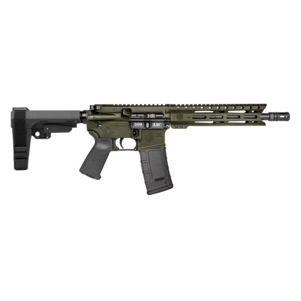 Diamondback DB15 Pistol .300 Blackout 30rd Magazine(1) 10" Barrel 9" M-LOK Rail SBA3 Brace OD Green - Precision Shot Firearms