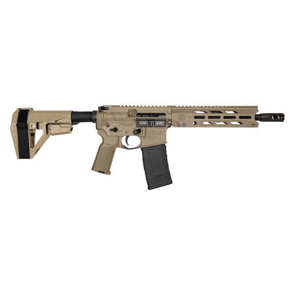 Diamondback DB15 Handgun .300 Blk 30rd Magazine 10.5" 5/8x24 Threaded Barrel FDE with SBA5 Brace - Precision Shot Firearms