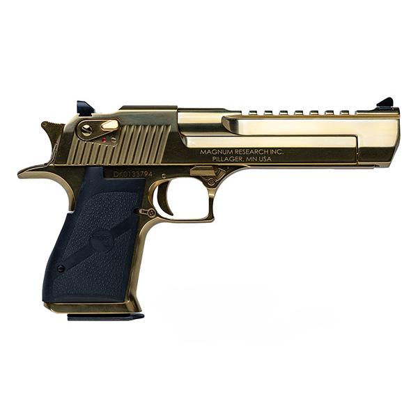 Magnum Research Desert Eagle Mark XIX Handgun .50 AE 7rd Magazines 6" Barrel Gold Zirconium Nitride Finish - Precision Shot Firearms