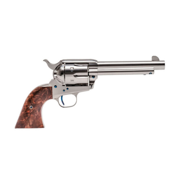 Standard Manufacturing SAA Nickel Revolver .45 Colt 6rd Capacity 5.5" Barrel 2 Piece Grip - Precision Shot Firearms