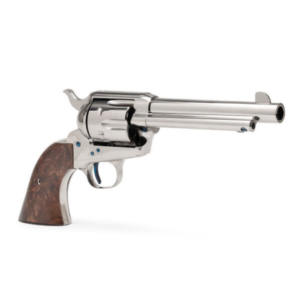Standard Manufacturing SAA Nickel Revolver .45 Colt 6rd Capacity 5.5" Barrel 2 Piece Grip - Precision Shot Firearms