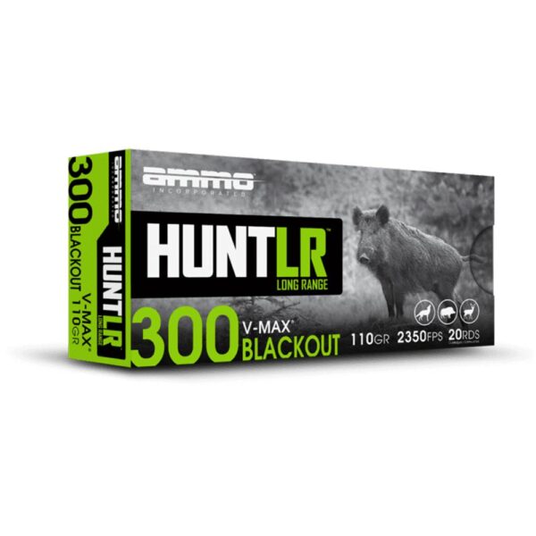 Ammo Inc Hunt LR V-Max Rifle Ammunition .300 Blackout 110gr PT 2350 fps 20/ct - Precision Shot Firearms