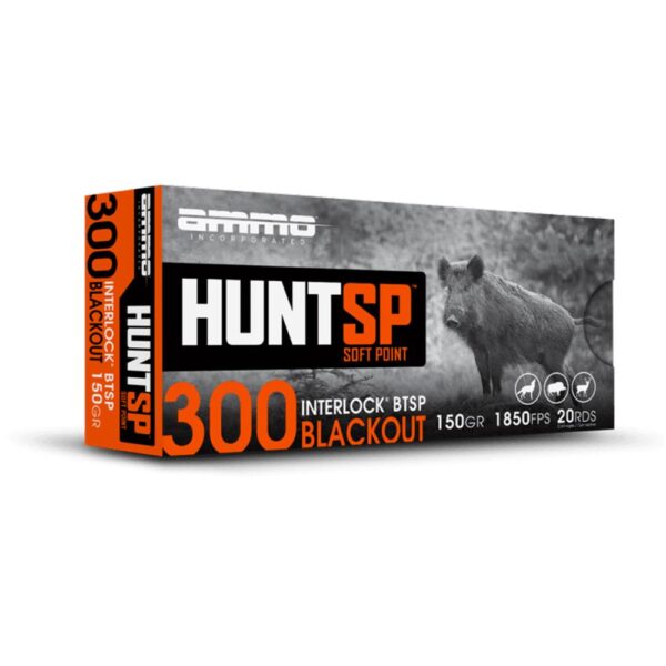 Ammo Inc Hunt SP Rifle Ammunition .300 Blackout 150gr SP 1850 20/RD - Precision Shot Firearms