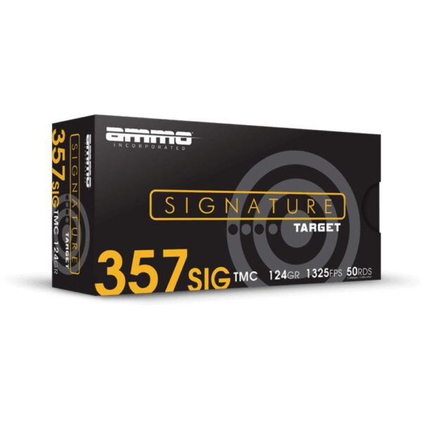 Ammo Inc Signature Handgun Ammunition .357 Sig 124gr TMC 1325 fps 50/ct - Precision Shot Firearms