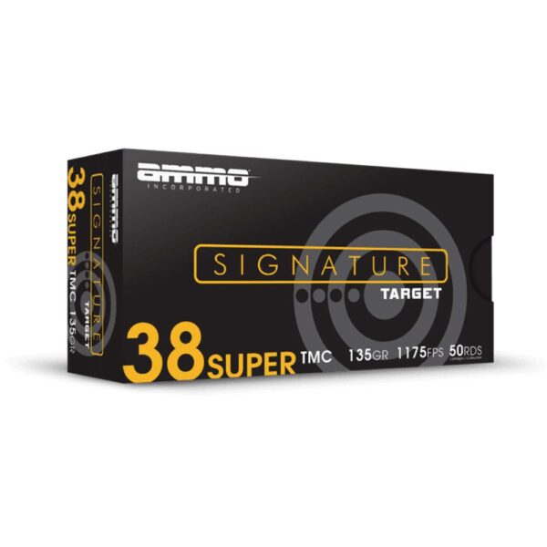 Ammo Inc Signature Handgun Ammunition .38 Super 135gr TMC 1175 fps 50/ct - Precision Shot Firearms