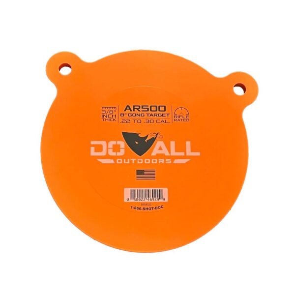Do All Outdoors AR500 Steel Target 3/8"x 8" Round Gong/NM500 Steel - Precision Shot Firearms
