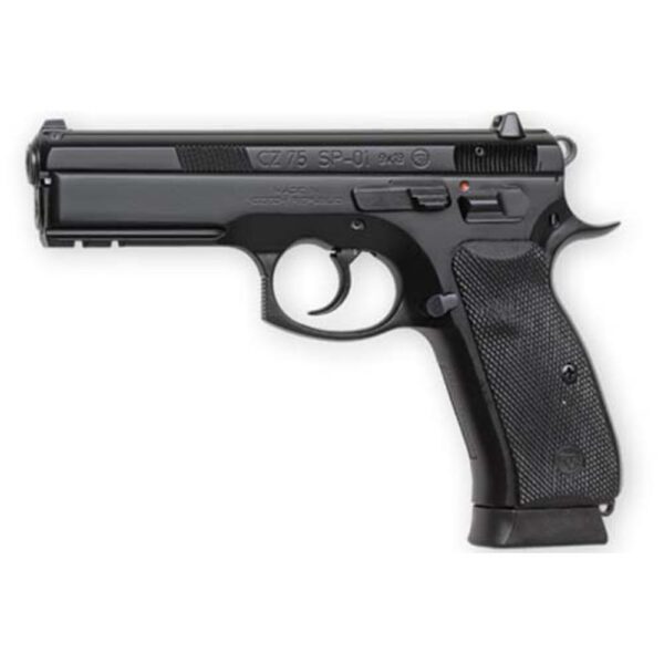 CZ 75 SP01 Handgun 9mm Luger 10rd Magazine 4.6" Barrel 3 Dot Tritium Sights Black - Precision Shot Firearms