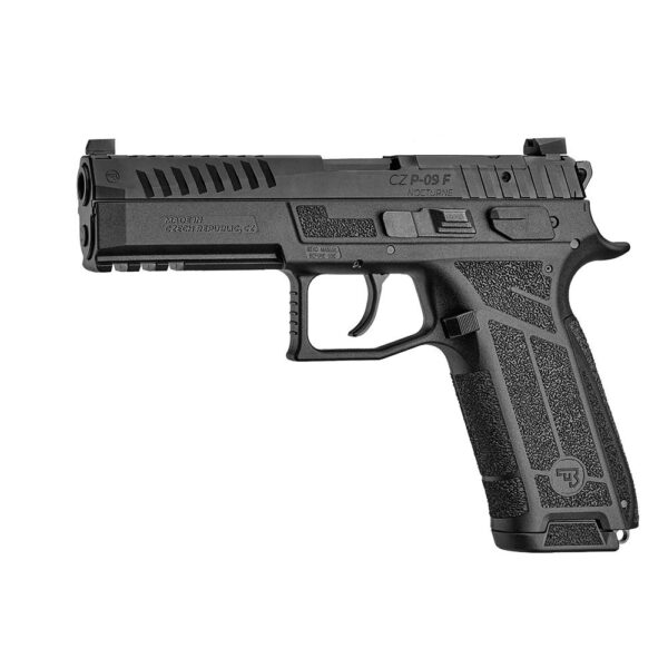 CZ USA P-09 Full Size NOCTURNE Handgun 9mm Luger 10rd Magazine 4.53" Barrel Black - Precision Shot Firearms