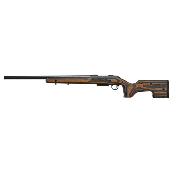 CZ 600 ST2 RANGE 6 CM 5RD 24IN 5/8X24 DRILLED & TAPPED GR/BRN LAMINATE STK - Precision Shot Firearms