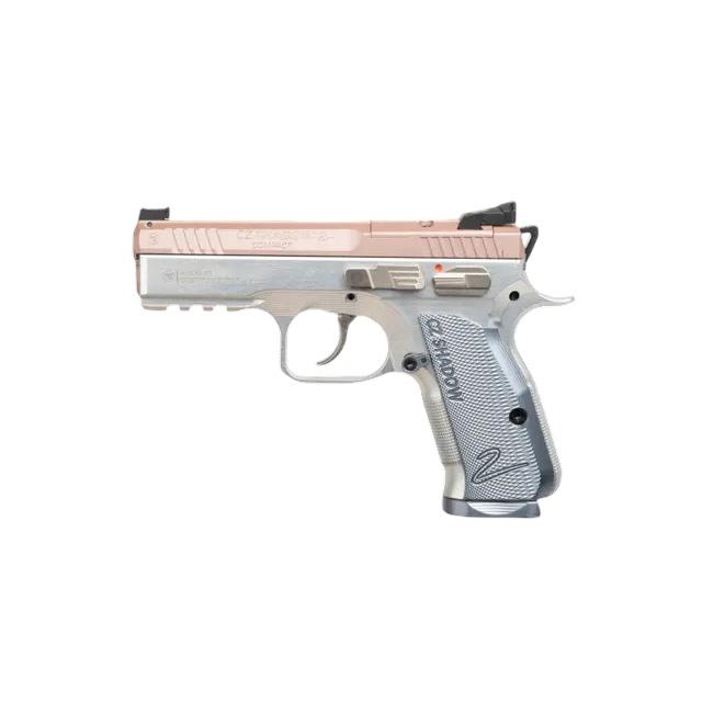 CZ Shadow 2 Compact Optic Ready Rose Handgun 9mm Luger 15rd Magazines(2) 4" Barrel Silver Aluminum Grip - Precision Shot Firearms