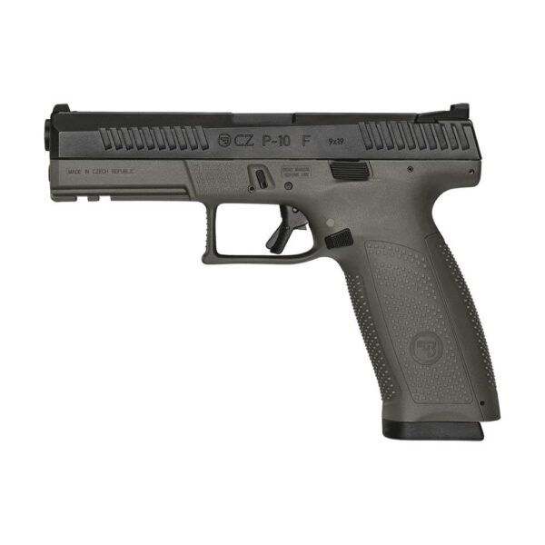 CZ P-10F OD Green Handgun 9mm Luger 19rd Magazine 4.5" Barrel 3 Backstraps - Precision Shot Firearms