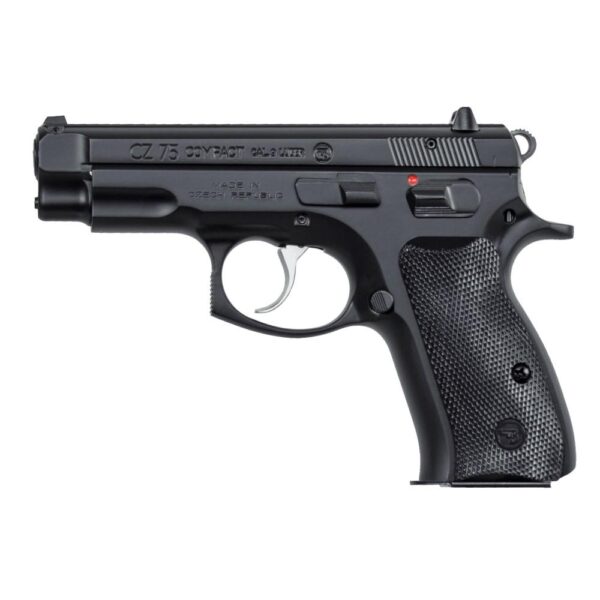 CZ-USA 75 Compact Handgun 9mm Luger 15rd Magazine 3.75" Barrel Black - Precision Shot Firearms