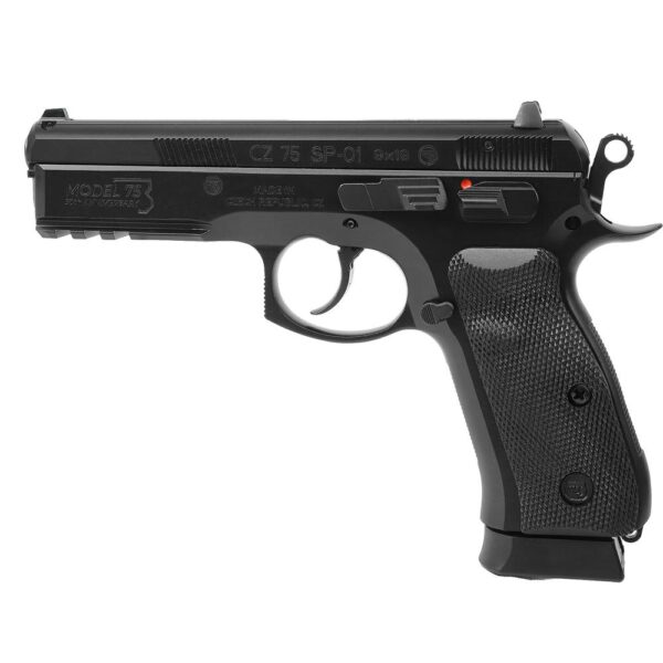 CZ 75 SP-01 50TH Anniversary Handgun 9mm Luger 19rd Magazine 4.6" Barrel Black Poly Coat Manual Safety - Precision Shot Firearms