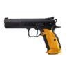 CZ USA TS 2 Orange Handgun 9mm Luger 20rd Magazine 5.2" Barrel Black with Orange Grip - Precision Shot Firearms