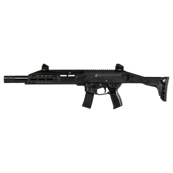 CZ USA Scorpion 3 Plus Carbine Rifle 9mm Luger 20rd Magazines (5) 16" 1/2x28 Threaded Barrel Black with Folding Stock - Precision Shot Firearms