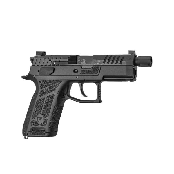 CZ P-09 C Nocturne Suppressor Ready OR Handgun 9mm Luger 21rd Magazines(2) 4.5" Threaded Barrel Fixed Sights Black - Precision Shot Firearms