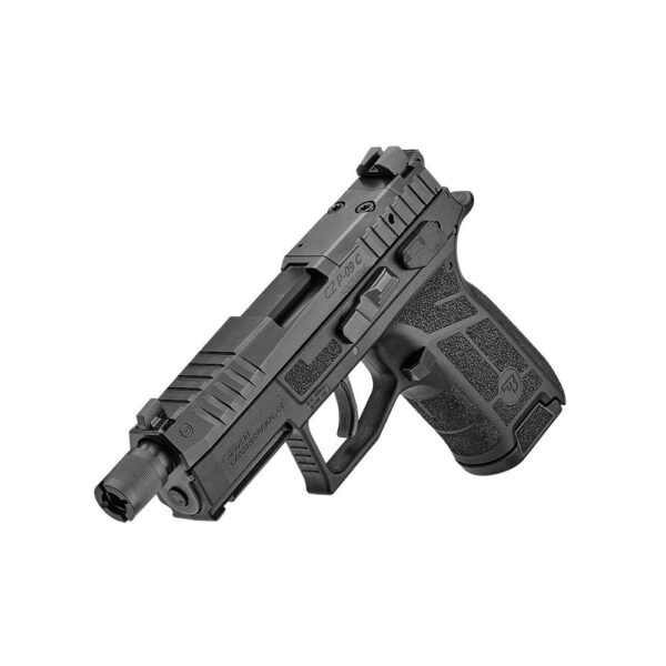 CZ P-09 C Nocturne Suppressor Ready OR Handgun 9mm Luger 17rd Magazines(2) 4.5" Threaded Barrel Fixed Sights Black - Precision Shot Firearms