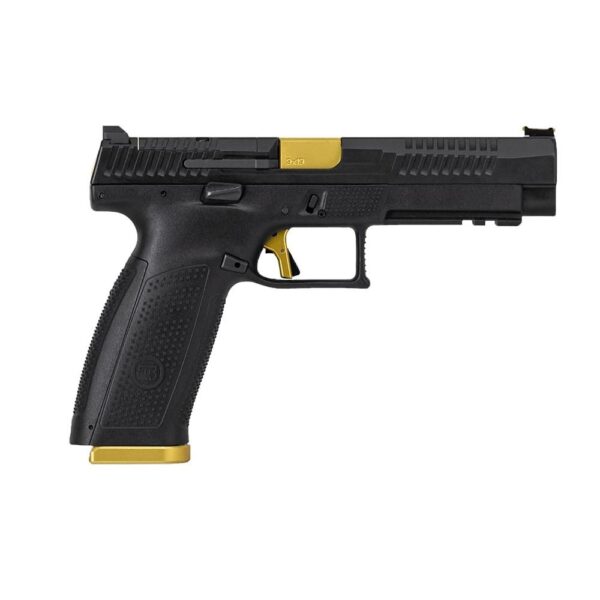 CZ USA P-10 F Competition-Ready Handgun 9mm Luger 19rd Magazine 5" Barrel Black with Gold Optic Ready Fiber Optic Front - Precision Shot Firearms