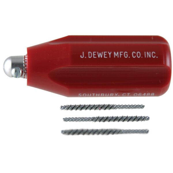 J. Dewey Shotgun Port Cleaning Tool Handle with Replacement Stainless Steel Brushes - Precision Shot Firearms
