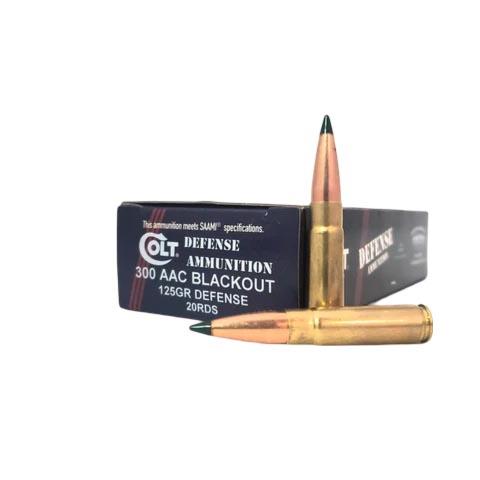 Double Tap Colt Defense Rifle Ammunition .300 AAC Blackout 125gr PT 2400 fps 20/ct - Precision Shot Firearms
