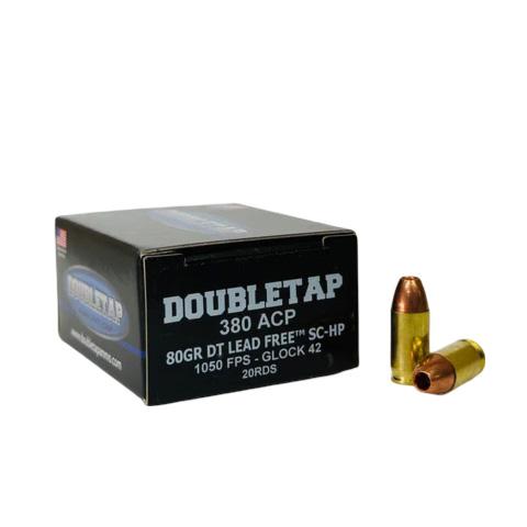 Double Tap DT Lead Free Handgun Ammunition .380 Auto 80gr SC-HP 1145 fps 20/ct - Precision Shot Firearms