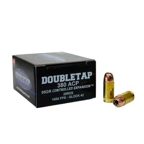 Double Tap Controlled Expansion Handgun Ammunition 380 ACP 95gr JHP 1000 fps 20/ct - Precision Shot Firearms