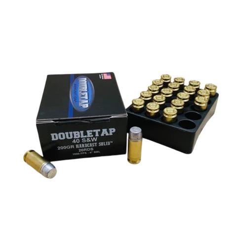 Double Tap Hardcast Solid Handgun Ammunition .40 S&W 200gr HC 1050 fps 20/ct - Precision Shot Firearms