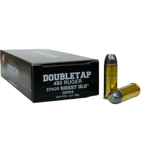 Double Tap Hardcast Solid Handgun Ammunition 480 Ruger 370gr WFN 1335 fps 20/ct - Precision Shot Firearms