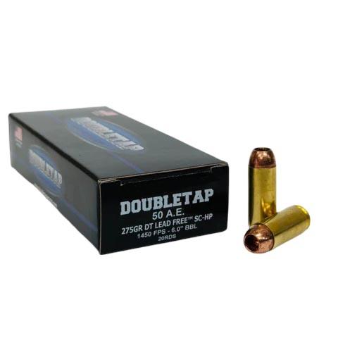 Double Tap DT Lead Free Handgun Ammunition .50 AE 275gr SC-HP 1450 fps 20/ct - Precision Shot Firearms