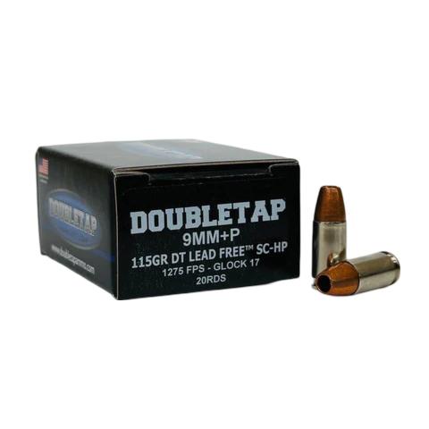 Double Tap DT Lead Free Handgun Ammunition 9mm(+P) 124gr SCHP1250 fps 20/cts - Precision Shot Firearms