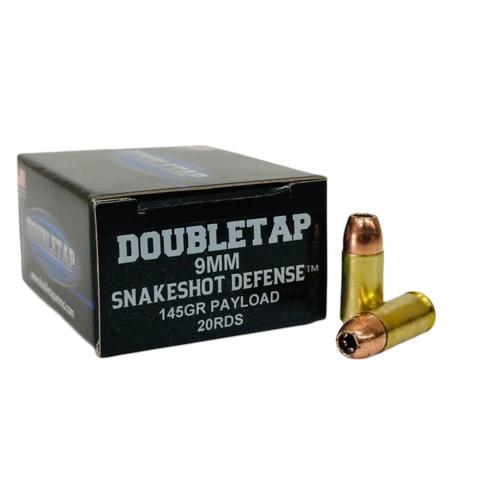 Double Tap SnakeShot Defense Handgun Ammunition 9mm Luger 145gr JHP+#9 Shot 20/ct - Precision Shot Firearms