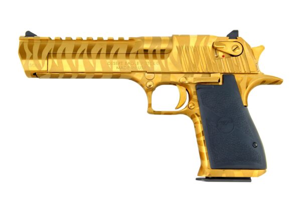 DESERT EAGLE .50AE 6" PISTOL 7RD TITANIUM GOLD W/TIGER STRIPES - Precision Shot Firearms